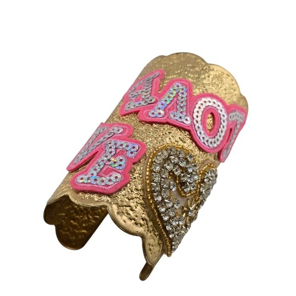 Vintage NOS Huge Love Julie Rubano Cuff Bracelet (A9078) - Picture 1 of 8